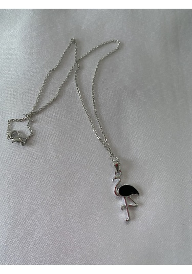 Kuğu Figürlü Kolye Gümüş Renk Gümüş