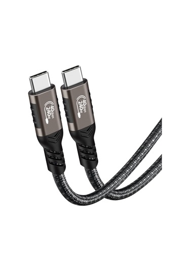 Kilifone - Type-c To Type-c Usb4 Pd Data Kablosu 240w 40gbps 8k 60hz Qg01 0.5 Metre - Siyah - T27141 Siyah