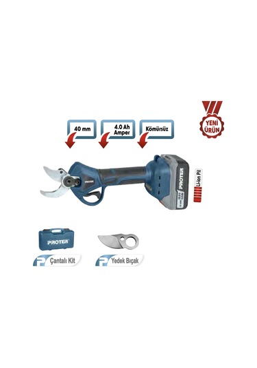 Protez Pst140bl Şarjlı Budama Makası 4 Ah 20v