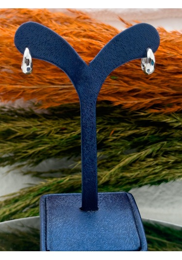 925 Ayar Gümüş Kalemli Spor Halka Modeli Popüler Kadın Küpe Gümüş