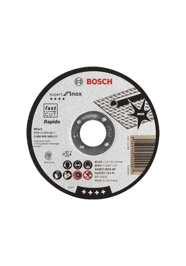 Bosch Expert For Inox Rapido 115x1.0 mm Düz Kesme Diski