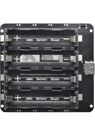 4'Lü Anahtarlı 18650 Lityum Pil Yuvası V8 Mikro Usb