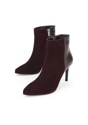 Ziya, Kadın Hakiki Deri Bot 1531030z25104 Bordo 1531030z25104 400 Bordo
