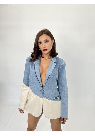 The İstanbul 6920 Kot Ceket-mavi Mavi