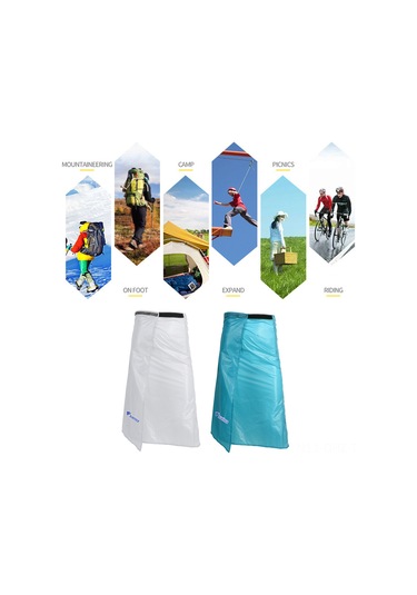 Aubyhe Halka Ayarlanabilir Bel Bantlı Su Geçirmez Outdoor Etek - Mavi Dağa Çıkma, Kamp İçin Mavi