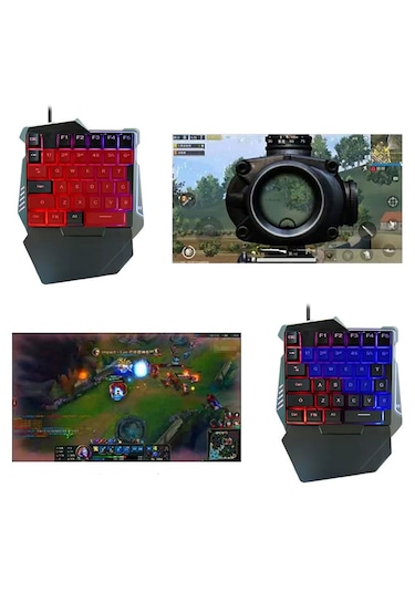 G506 Tek El Kullanım Gaming Oyuncu Usb Kablolu Klavye Mouse Seti Rgb Led Işıklı Optik