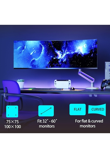 Nb Ergonomic G70-gaming , 32-60inch Rgb Aydınlatmalı , Oyuncu Mon
