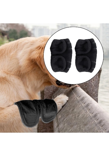 Homyl 2x Pet Diz Pedleri Bacak Desteği Brace Koruyucu Siyah-m