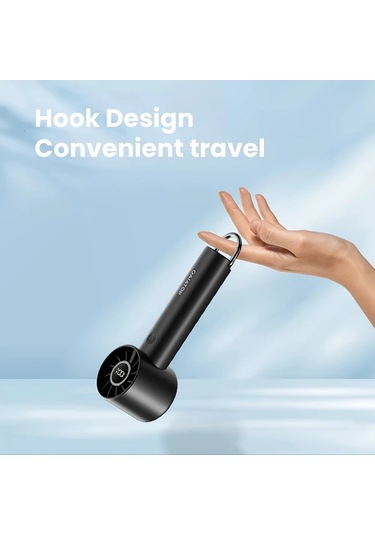 Oldfriend Gaıatop Usb Şarjlı Mini Fan Led Ekran Ve El Feneri 3 Hız Pembe