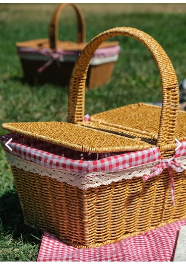 Sepetçibaba Adelya - Piknik Sepeti Plastik Hasır Görüümlü - Frs20