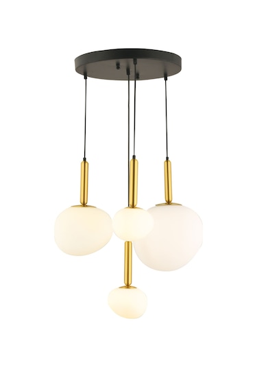 Lampaluce Modern Tasarımlar Opaco 4'lü Sarkıt Avize 40cm Eskitme