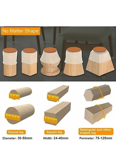 Novahub Silikon Sandalye Glide 34 Parça, Yuvarlak & Kare Keçe Sandalye Bacak Koruyucusu, Parke İçin Çizilmez, Sessiz Zemin Koruyucu, Fonepro -