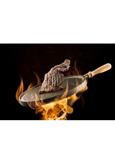 Tava Granit Gözleme Izgara Döküm Çift Taraflı 36 CM Erendemir