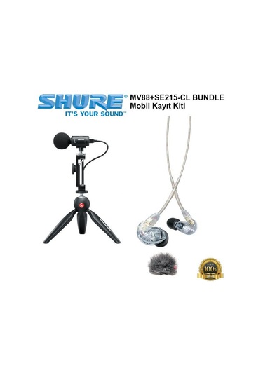 Shure Mv88+se215-cl Bundle Mobil Kayıt Kiti