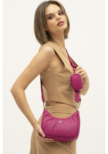Benetton Bnt 1271 Çapraz Çanta Std / Mor Mor