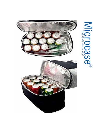 Microcase 2 Katlı 50lt Termal Buzluk Bölmeli Plaj Seyahat Çantası Al4519 Siyah