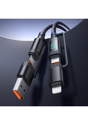 Mcdodo CA-1990 1.2 M 4 in1 60 W Dijital Ekranlı Hızlı Şarj Kablosu