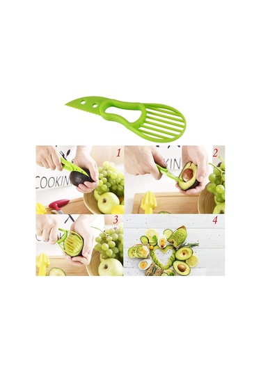 Suntek Magideal Avokado Dilimleyici 3'ü 1 Arada Kesici Çok Aletli Yeşil