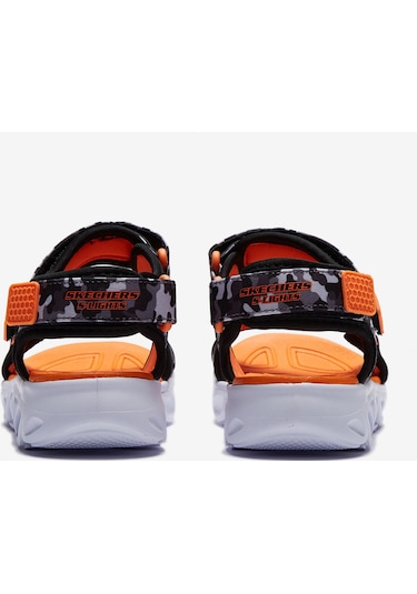 Skechers Hypno - Splash Büyük Erkek Çocuk Siyah Işıklı Sandalet 400077L Bgor Siyah