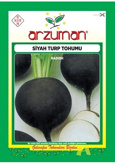 Arzuman Siyah Turp Sebze Tohumu