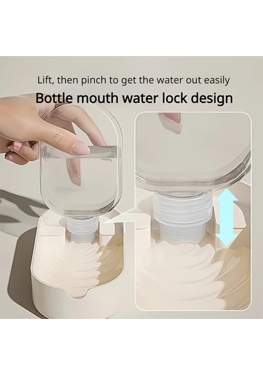 Elmpaly Mavi Taşınabilir Evcil Hayvan Şişesi: Yürüyüş Ve Seyahat İçin Su Kabı Yemlik