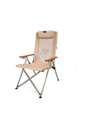 Madfox Haven 6 Kademeli Katlanır Kamp Sandalyesi Bej