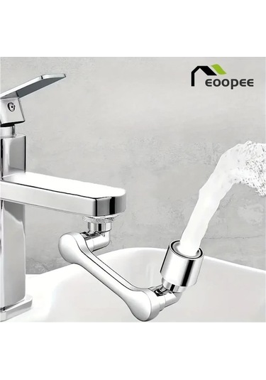 Jialan 1080 Evrensel Rotasyon Musluk Lavabo Robot Kol Dokunun A Gümüş