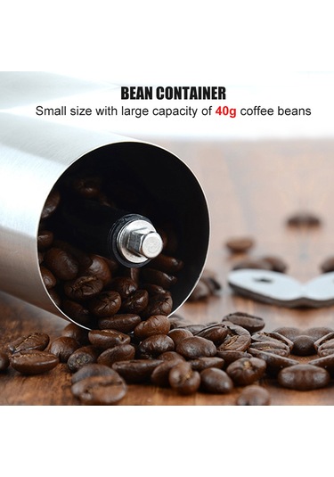 Konesam 304 Çelik El Coffee Değirmeni - Seramik Çekirdek, Ayarlanabilir İnceklik, Taşınabilir, 40g Kapasite, Kahve/fındık/ Tahıllar Üzerinde Kullanılabilir Diğer
