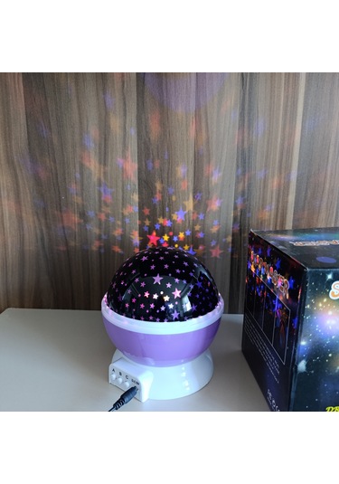Yıldızlı Işık Görünümlü Pilli Ve Jarz Edilir Projektör Lamba