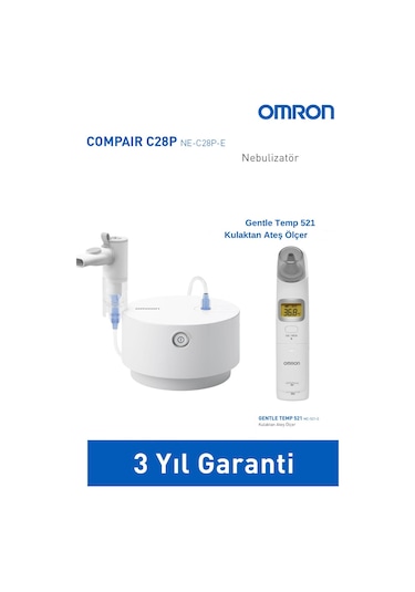 Omron Gentle Temp521 Kulaktan Ateş Ölçer + C28P Nebulizatör