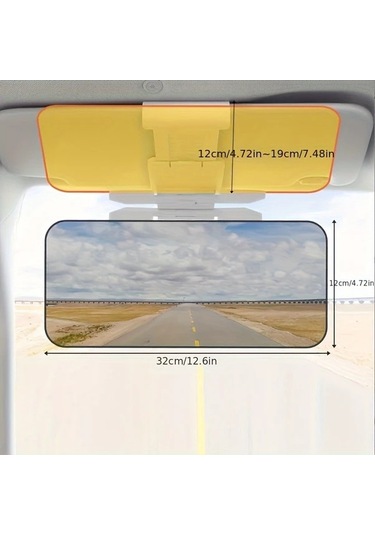 Boatshop1 1pc Araç Anti Parlama Güneşlik Gündüz Gece Kullanım Abs Malzeme Çoğu Araç İçin Şık Rüzgarlık Aksesuarı