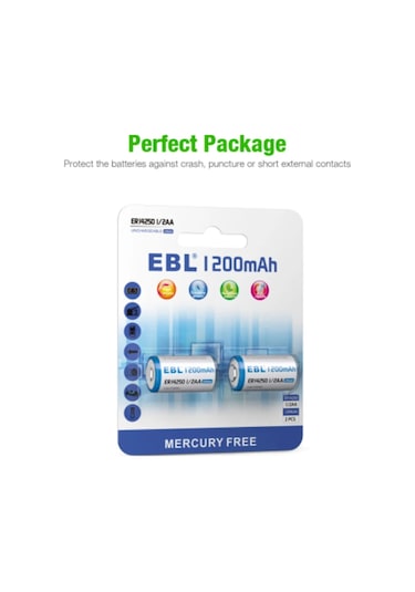 Ebl Er14250 1/2aa 1200mah Lityum Pil 2'li