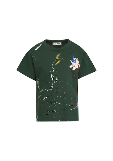 Luess Erkek Çocuk %100 Pamuklu Oversize Takım - Yeşil