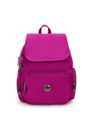 Kıplıng City Zip S Küçük Boy Sırt Çantası Pembe Fuchsıa Nıght Pembe