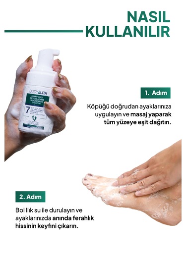 Foamyfoot Ayak Kokusu Giderici Çay Ağacı ve 7 Aktif İçerikli Ayak Köpük Şampuanı 100 ML