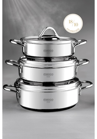 Artemis - 6 Parça Paslanmaz Çelik Sahan Seti 16-18