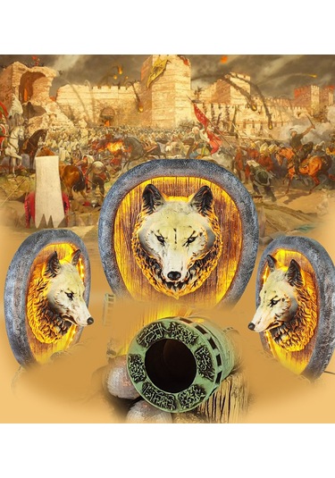 Sahi Topu Kurt Büst Dekoratif Işıklı Konik Tütsülük