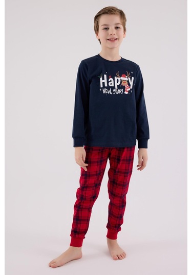 Rolypoly Erkek Çocuk Uzun Kol Pijama Takım Lacivert-1765 Lacivert