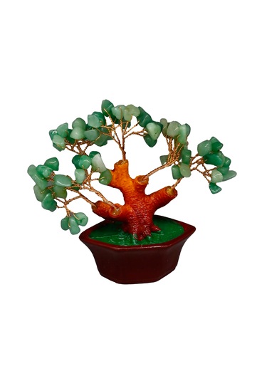 Yeşim Doğal Taş Bonsai Ağacı - Dekoratif Şans Ve Bereket Ağacı