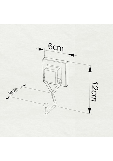 Tekno Tel Ef-237 Yapışkanlı Banyo Tekli Askı Bornozluk Siyah