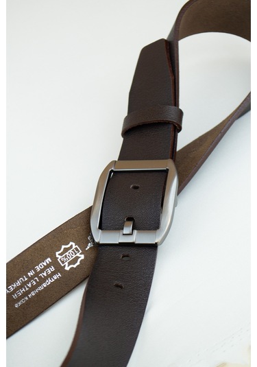 Özel Kutulu Premium Hakiki Deri Erkek Kot Kumaş Pantolon Kemeri