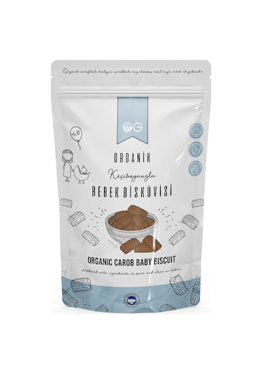 OG natural Organik Keçiboynuzlu ve Zeytinyağlı Bebek Bisküvi Seti +6 Ay