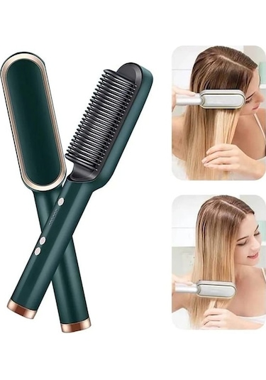 Venturemart Ahair Düzleştirici Sıcak Tarak Bukle Maşası Çok Hızlı Elektrikli Doğrultma Fırçası Sıcak Sa