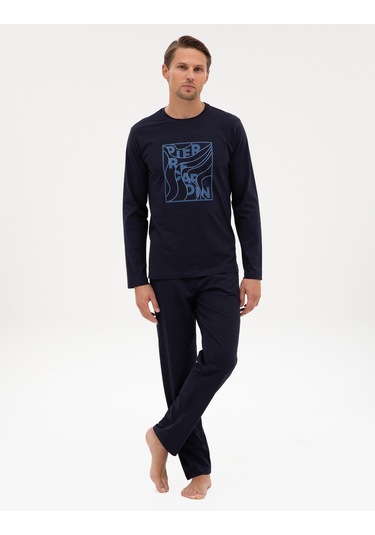 Pierre Cardin Erkek Lacivert Pijama Takım 50322653-200 Lacivert
