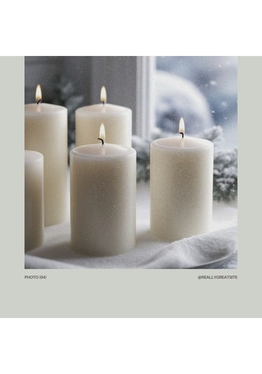 Soya Parafinli Beyaz 1 Adet 70-80 Saat Yanma Süreli Çap:10 Cm Boy:10 Silindir Blok Mum Beyaz Beyaz