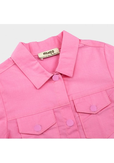 Kız Çocuk Cep Detaylı Gömlek Elbise 2411gb26004-4543 001