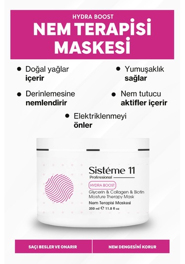 Sisteme 11 Nem Terapisi Saç Maske 350 Ml