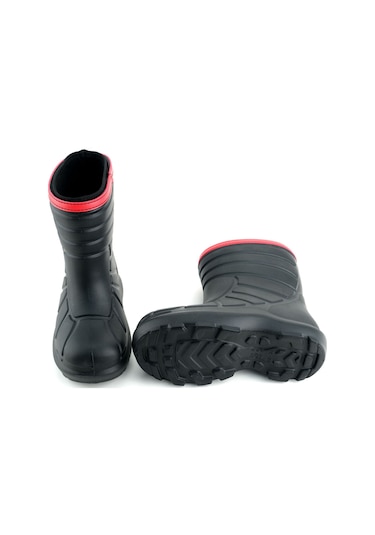 Gezer Erkek Çocuk Kışlık İçinde Çıkarılabilir Ek Çoraplı Su Geçirmez Yağmur Bot Çizme Siyah