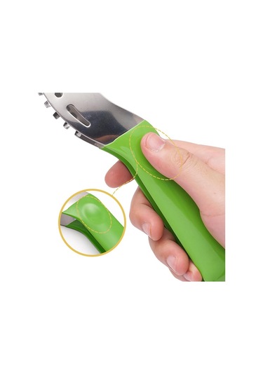 Karpuz Dilimleme Kesici Paslanmaz Çelik Renk Kaymaz Plastik Sarma Kolu Zarar Vermez Eller Kavun Mutfak Meyve Kesme Aleti Yeşil