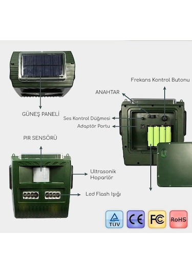 My Smart House Kv-0192b  Yabani Hayvan Kovucu Solar Hayvan Ve Kuş